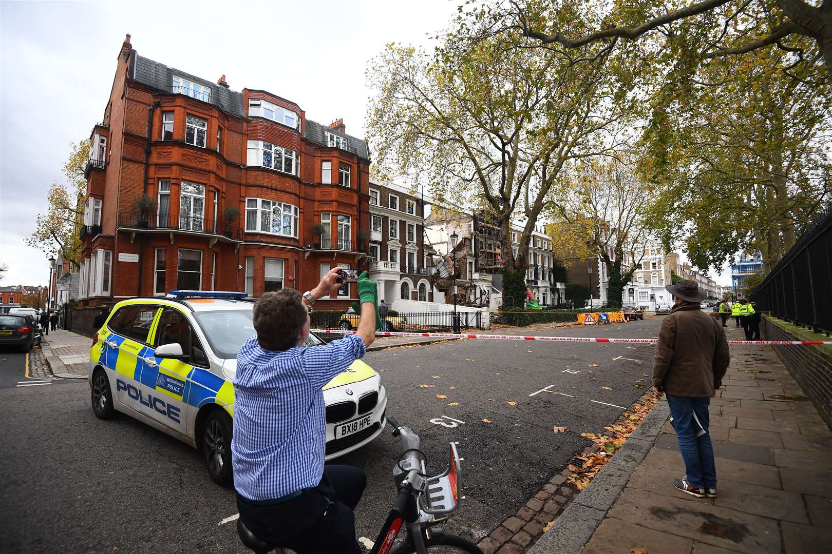 The scene in Durham Place in Chelsea, west London (Victoria Jones/PA)