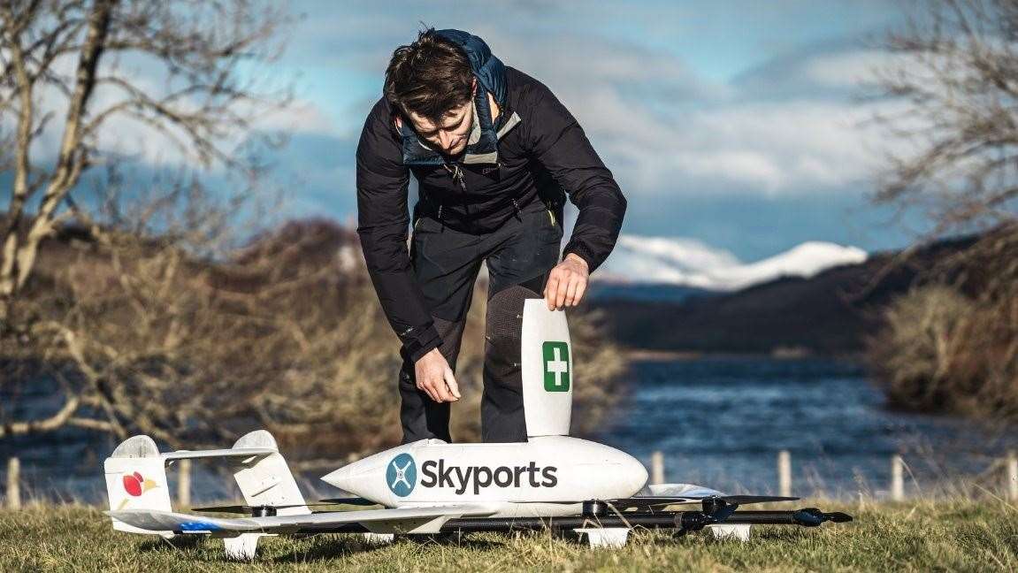 Project CALEUS will see drones trialled by the Scottish Ambulance Service (Skyports Drone Services/PA)