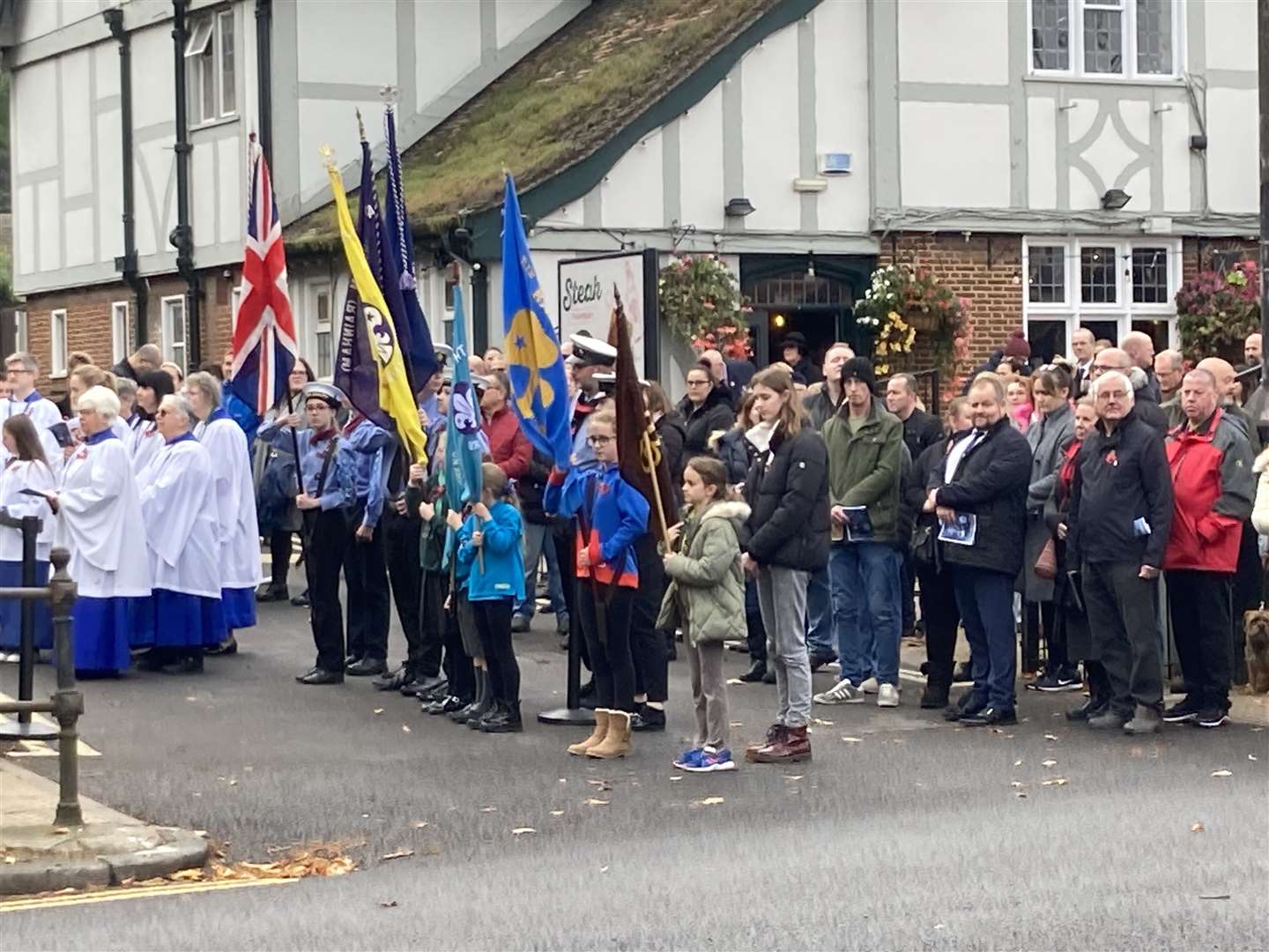 Remembrance service outside St Margaret’s in Rainham