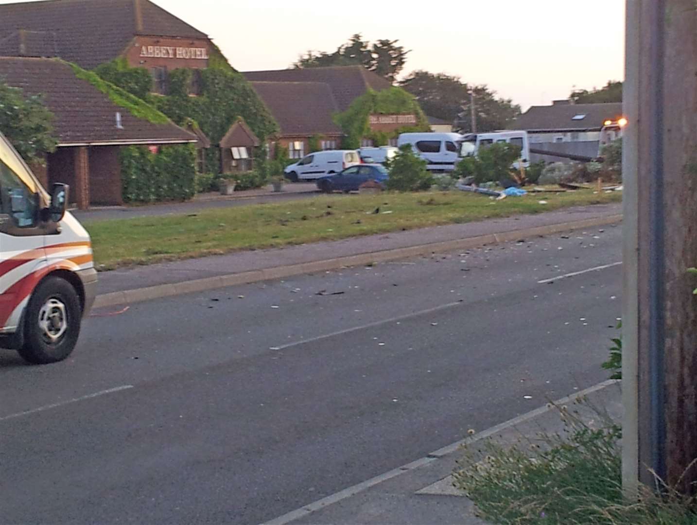 Debris was left strewn over The Broadway in Minster