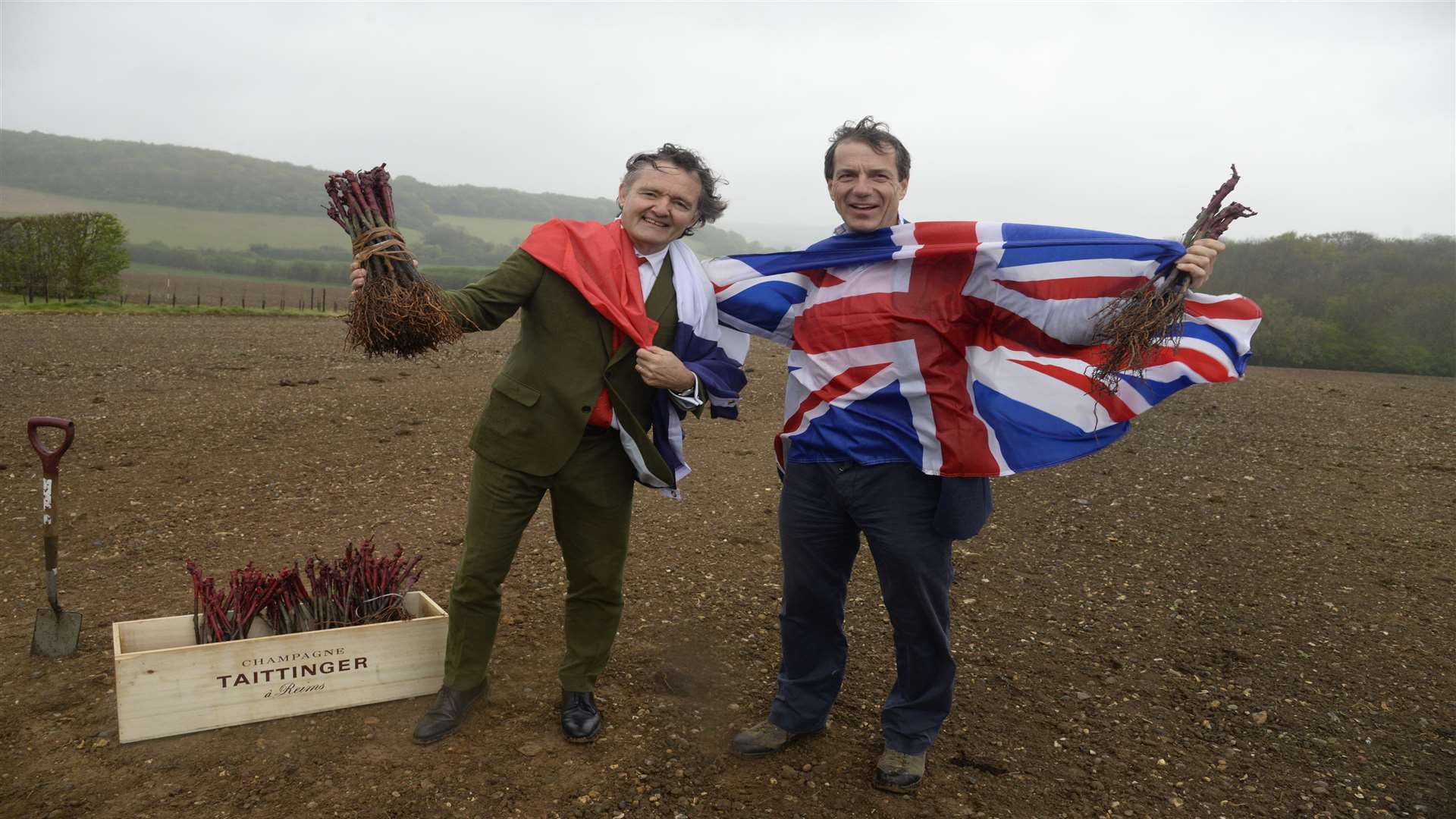 Pierre-Emmanuel Taittinger and Patrick McGrath at Domaine Evremond