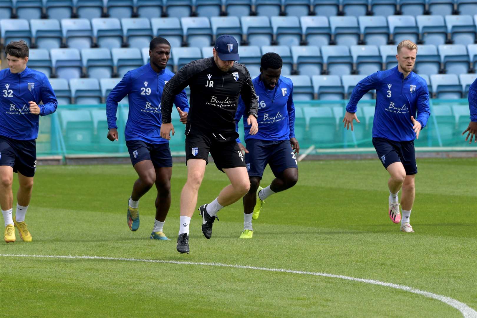 Fitness Coach James Russell takes open training Picture: Barry Goodwin