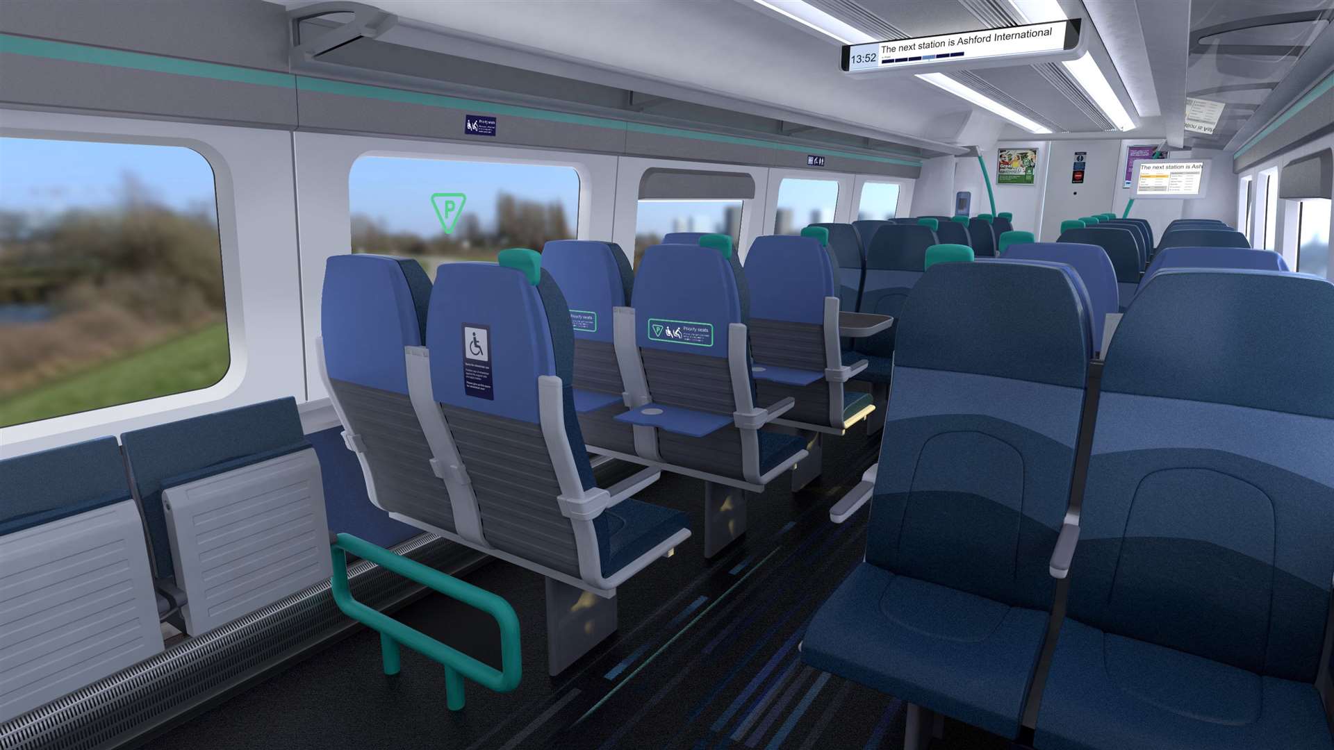 The new saloon design on Javelin trains (59972091)