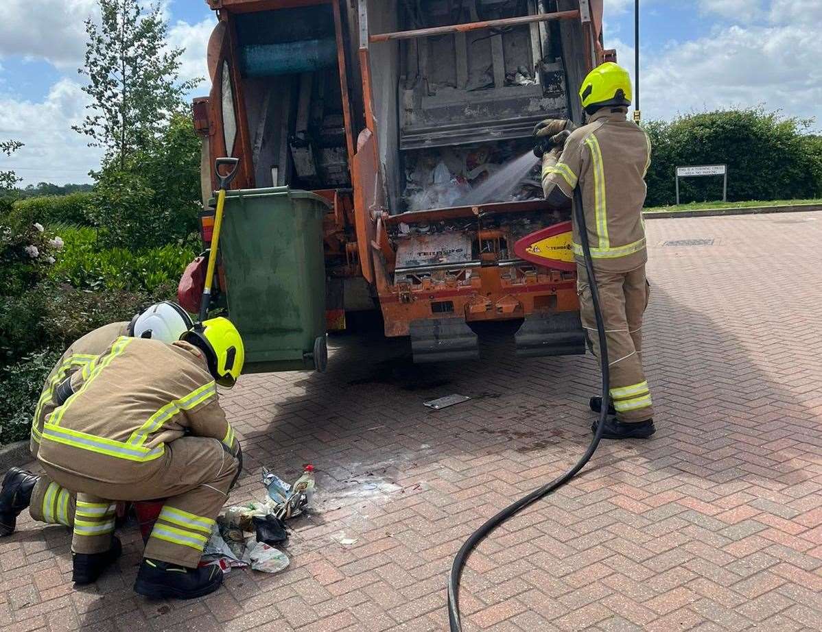 Fire crews were called to Iwade to help put out a battery fire. Picture: Swale Council