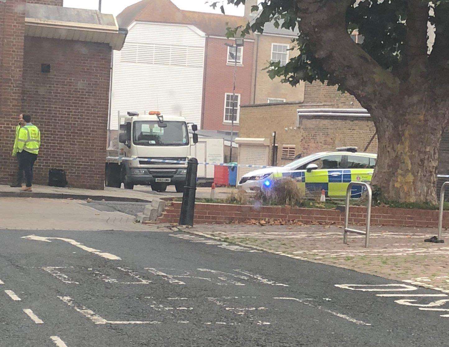 Police in Canterbury Lane. Picture: @chelsea7373