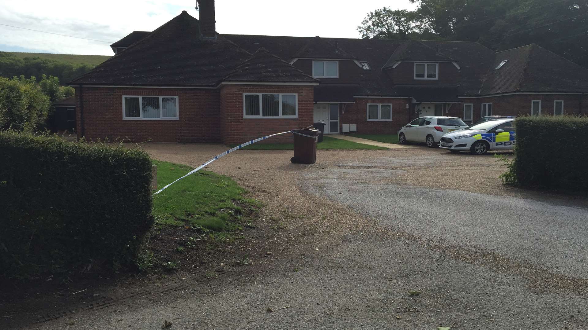 Police cordoned off the house following the stabbing