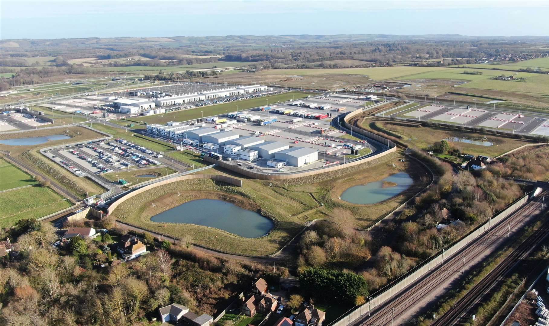 Sevington Inland Border Facility in Ashford covers 230 acres. Picture: Kanda Consulting