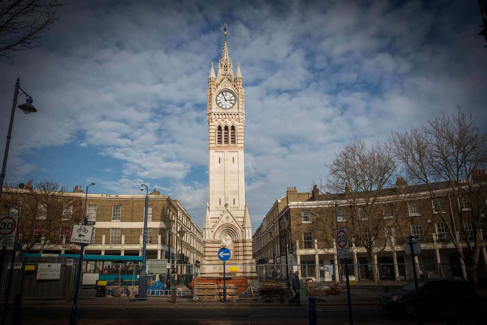 The Clock Tower at the top of Harmer Street, Gravesend