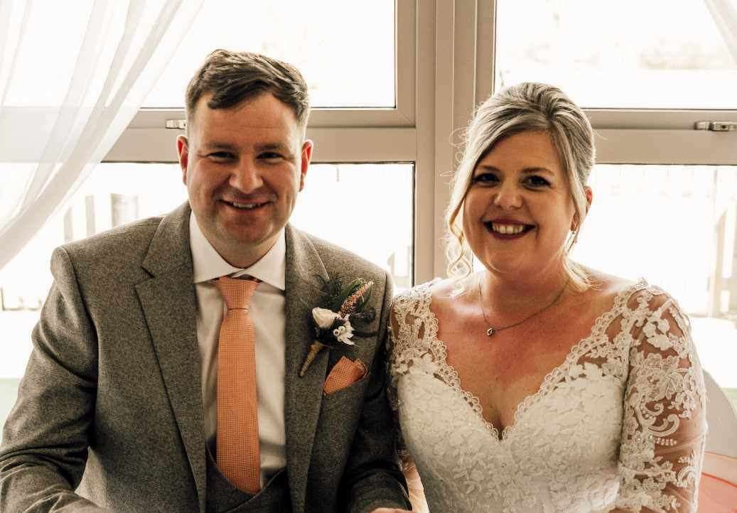 Gemma Jeffery and Stephen Jeffery, from Maidstone, had no videographer for their wedding at the Weald of Kent in Headcorn. Picture: Gemma Jeffery