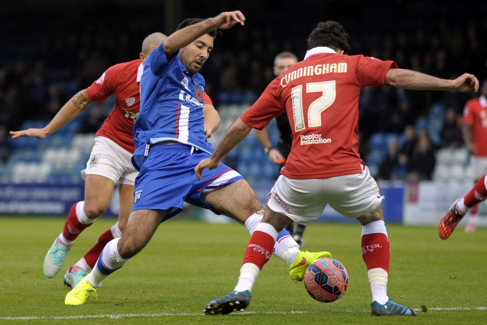 Gillingham face Bristol City at Priestfield on Sunday, December 28. City won on their last visit to Medway - a 2-1 success in the FA Cup in November