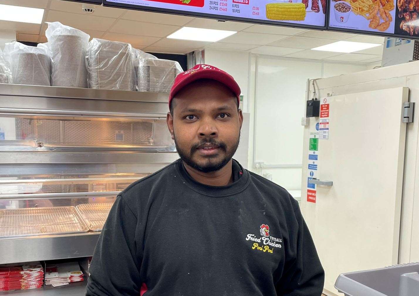 Tharshan Nadarsa, who owns Twydall Fried Chicken and Peri Peri. Picture: Joe Crossley