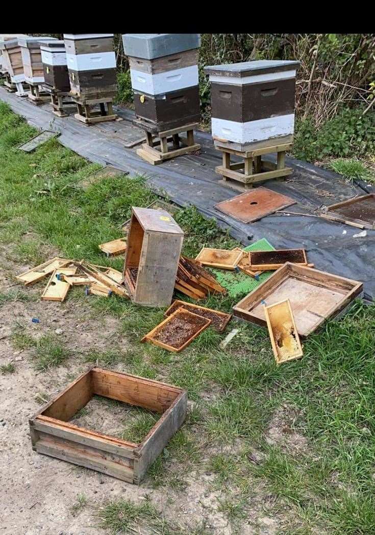 The damage caused at Clock House Farm in Coxheath. Picture: Michael Smith