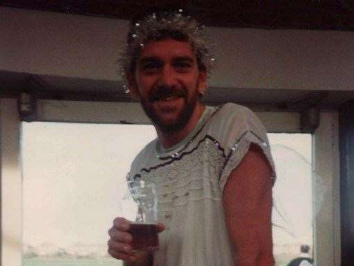 Peter pictured after a charity football match