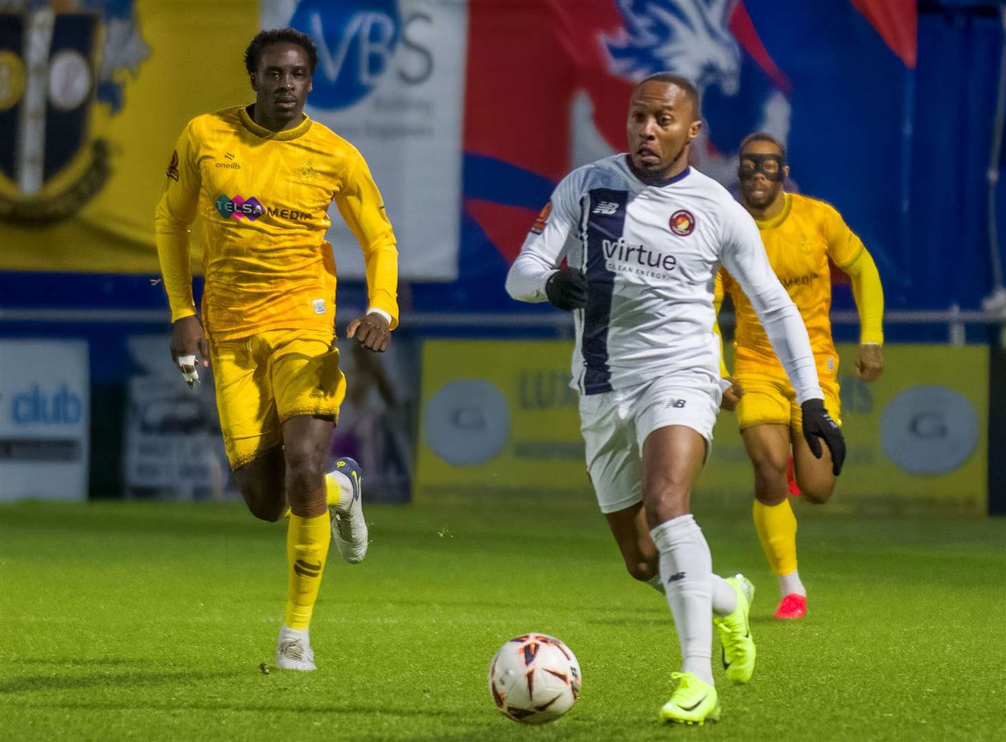 Callum Harriott scored one and made one for Ebbsfleet in their FA Trophy clash at Sutton on Saturday. Picture: Ed Miller/EUFC