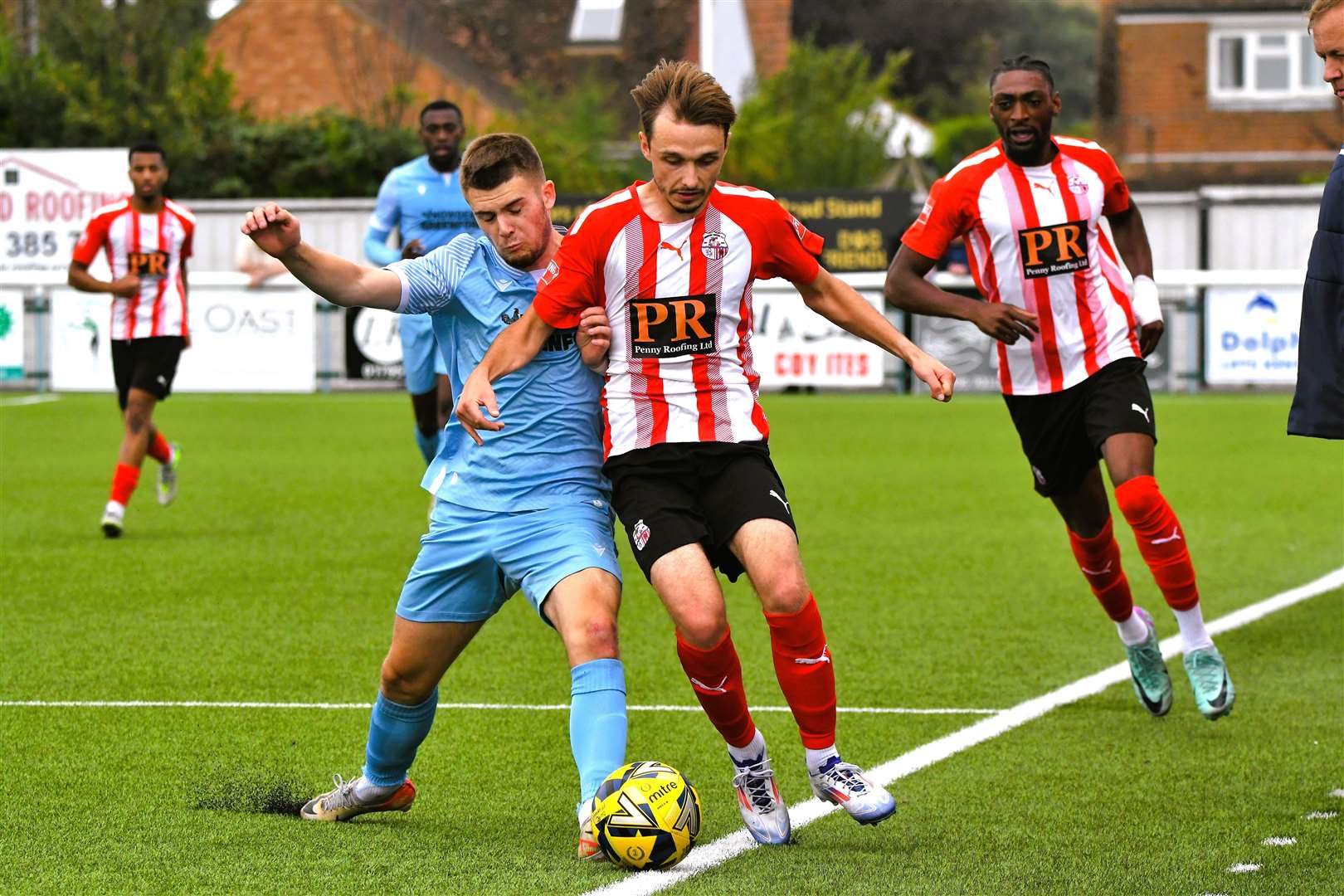 Sheppey United in action against Hanwell Town in the FA Cup First Qualifying Round on Saturday Picture: Marc Richards