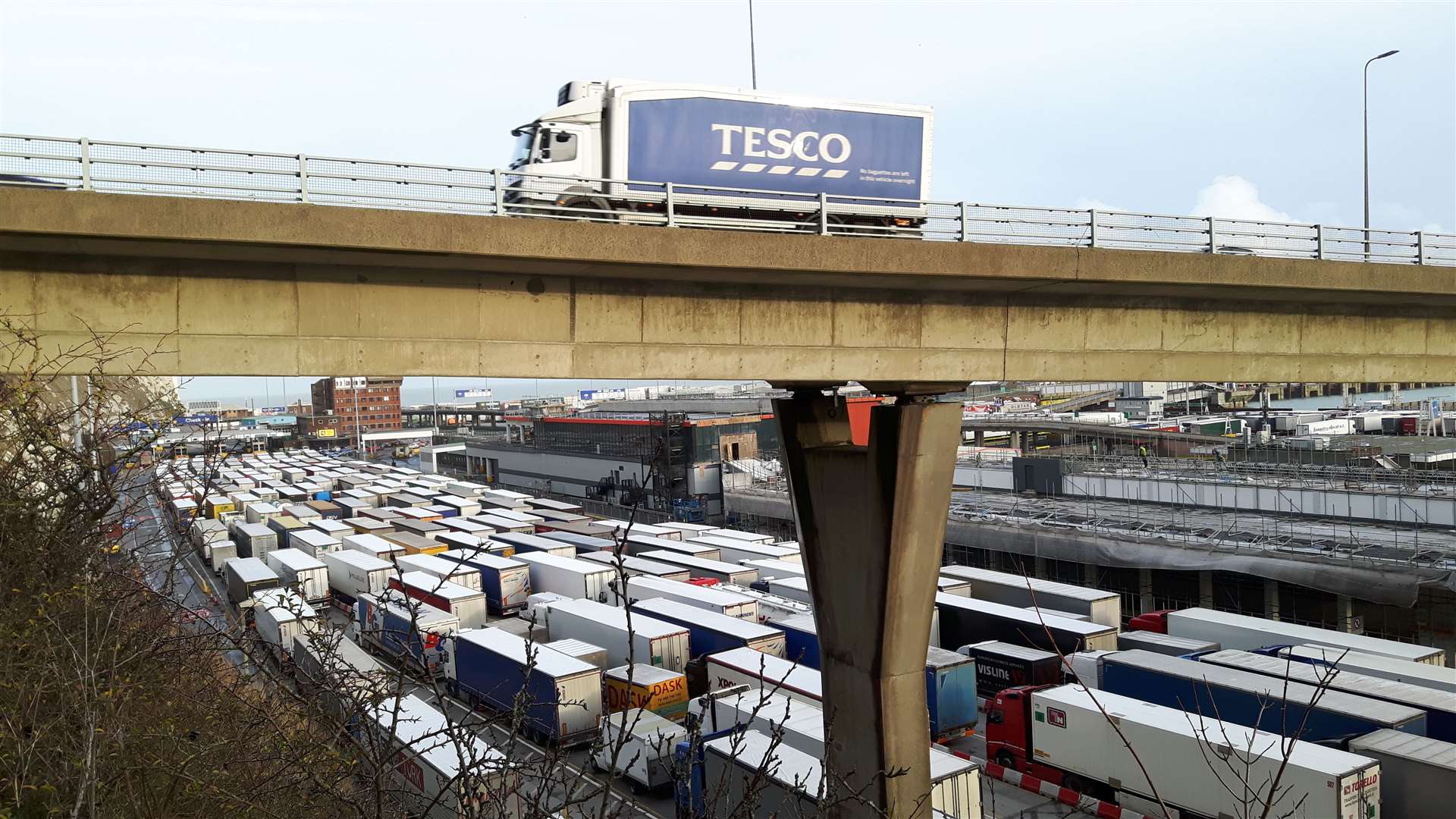 A scene of lorry delays at Dover Eastern Docks earlier this year. (38242691)