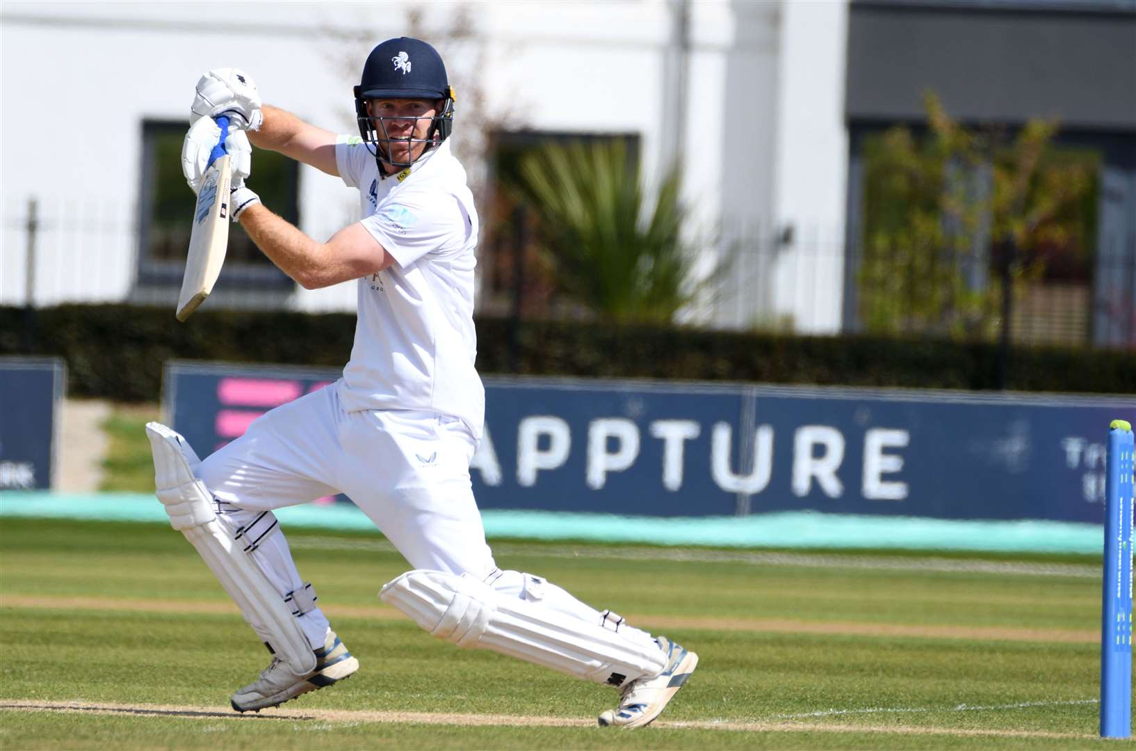 Kent's Ben Compton - finally saw his resistance broken after tea on day four at Canterbury. Picture: Barry Goodwin