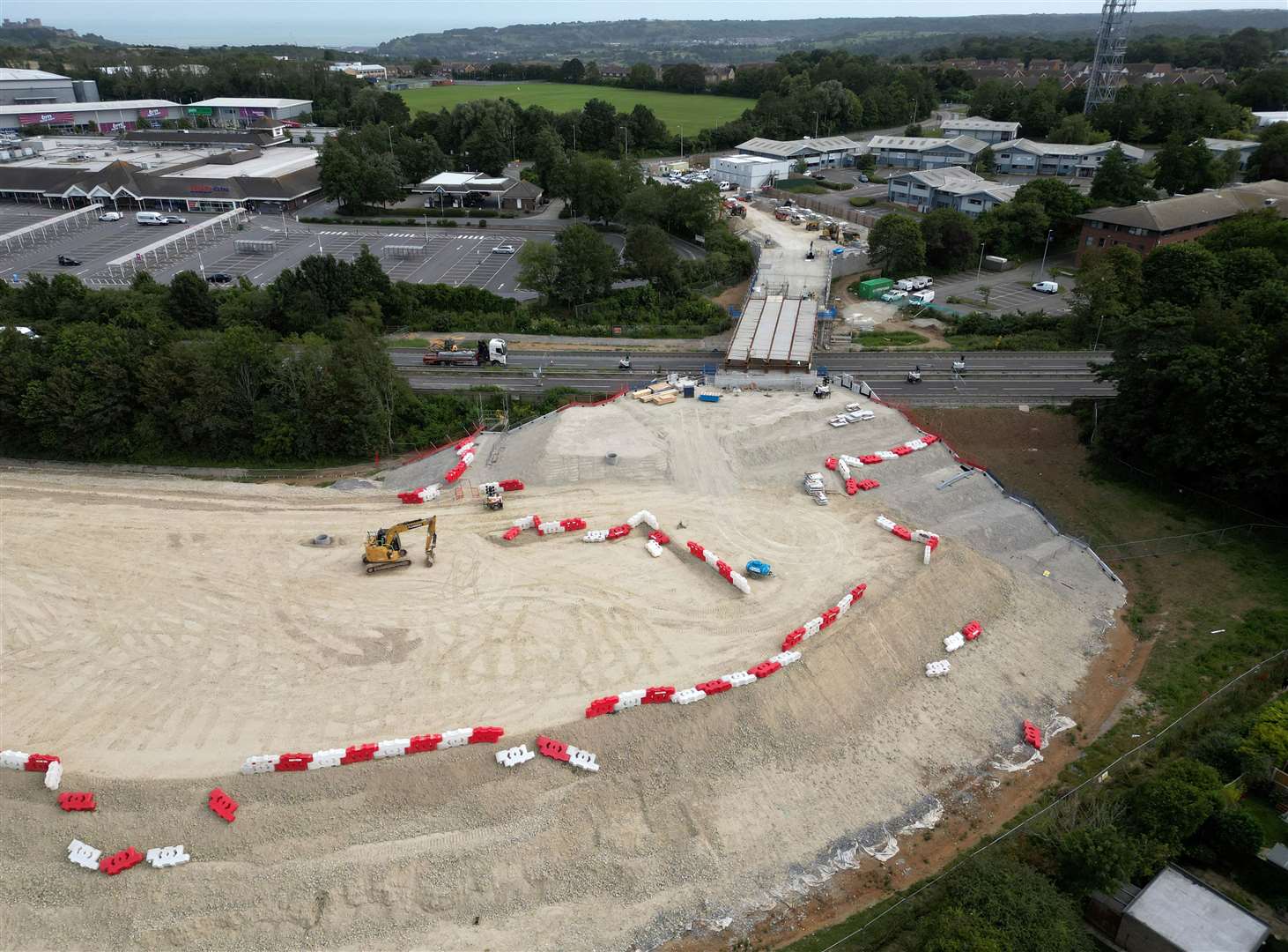 Building the bridge for Dover Fastrack at Whitfield last summer. Picture: Barry Goodwin