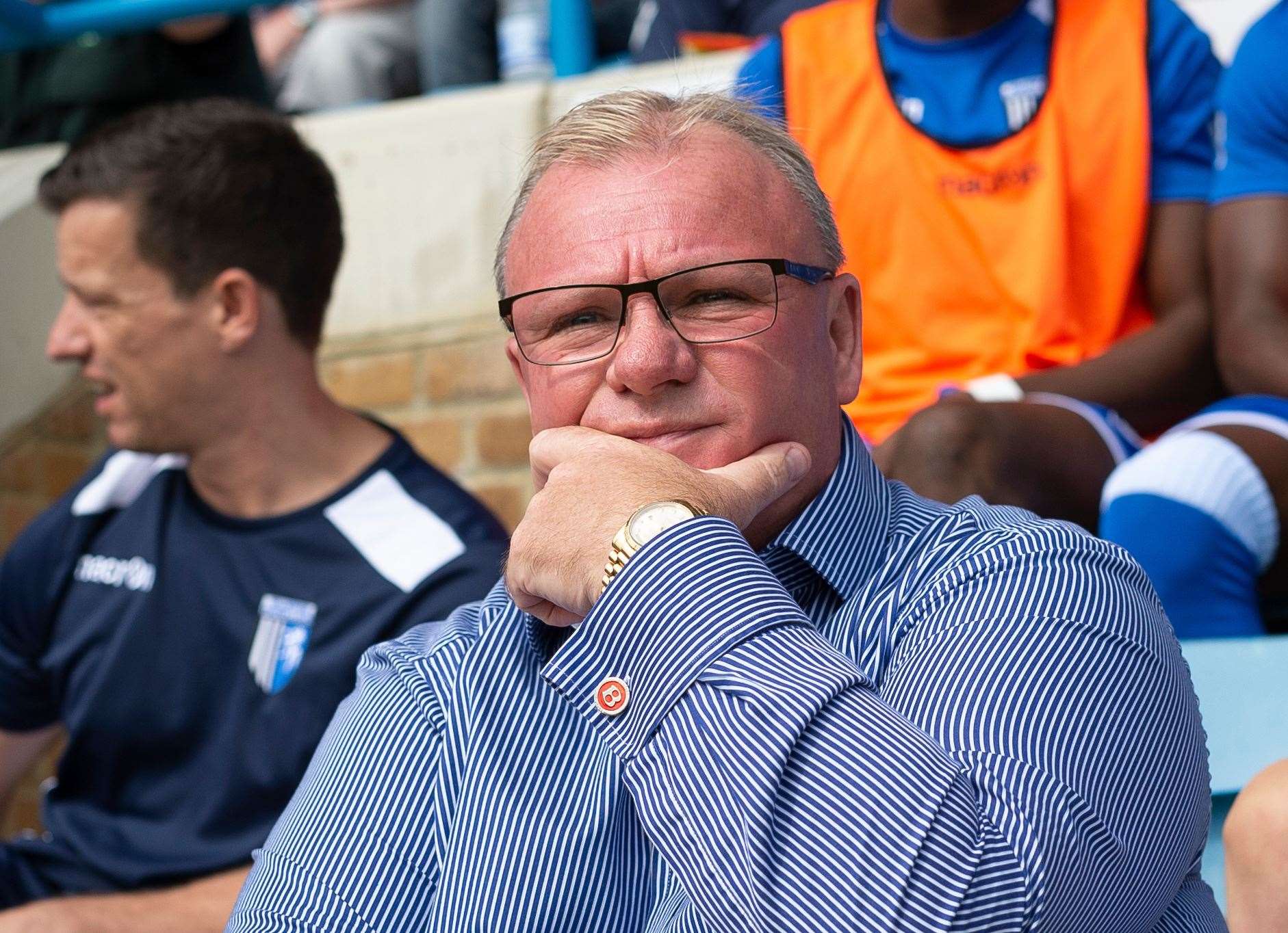 Gillingham manager Steve Evans watched his team put six past a young Watford side Picture: Ady Kerry