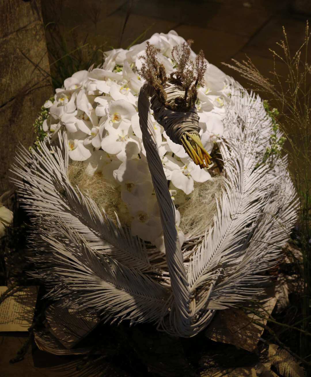 A display inspired by Leeds Castle's famous swans Picture: Andy Jones