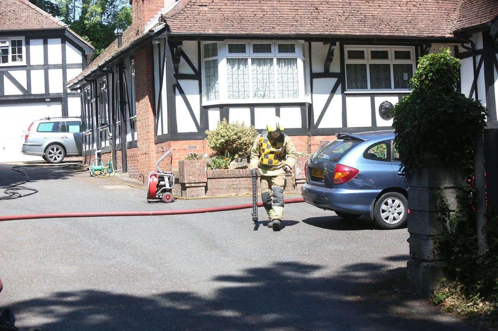 Firefighters have been at the scene of a blaze in Ashford Road, Maidstone. Picture: UKNIP