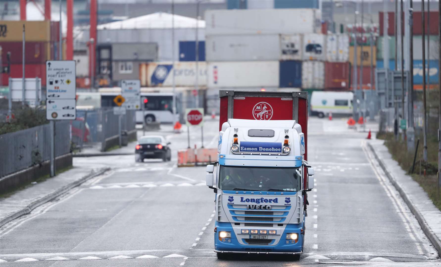 Trucks at Dublin port (Niall Carson/PA)