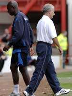 Mick Docherty (right) and Iffy Onuora are still in temporary charge