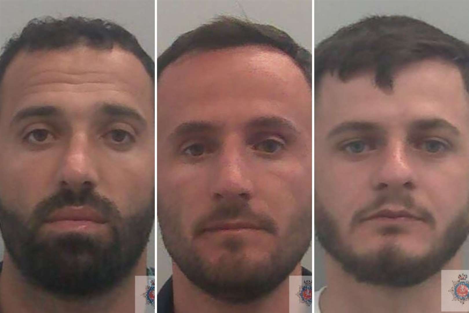 Ndue Paluca, from Sheerness, Hekuran Perhati, from Ashford, and Doris Perhati, from Maidstone, are among those to have been jailed. Picture: Kent Police
