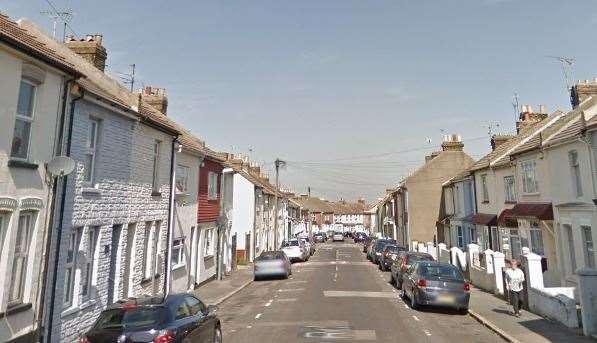 The incident happened in Shakespeare Road, Gillingham. Picture Google