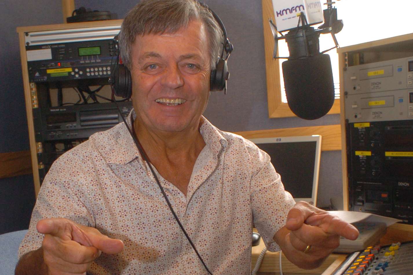 Tony at work in the kmfm Medway studios