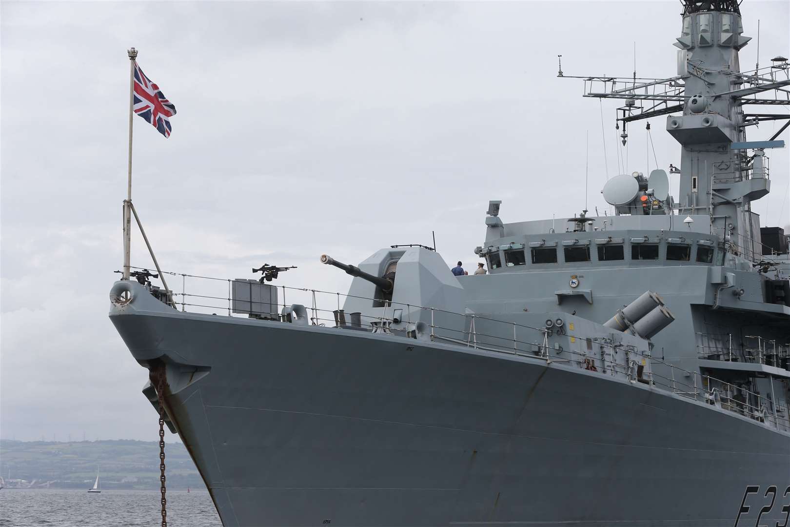 HMS Northumberland’s sonar was hit by a Russian submarine in late 2020 (Niall Carson/PA)