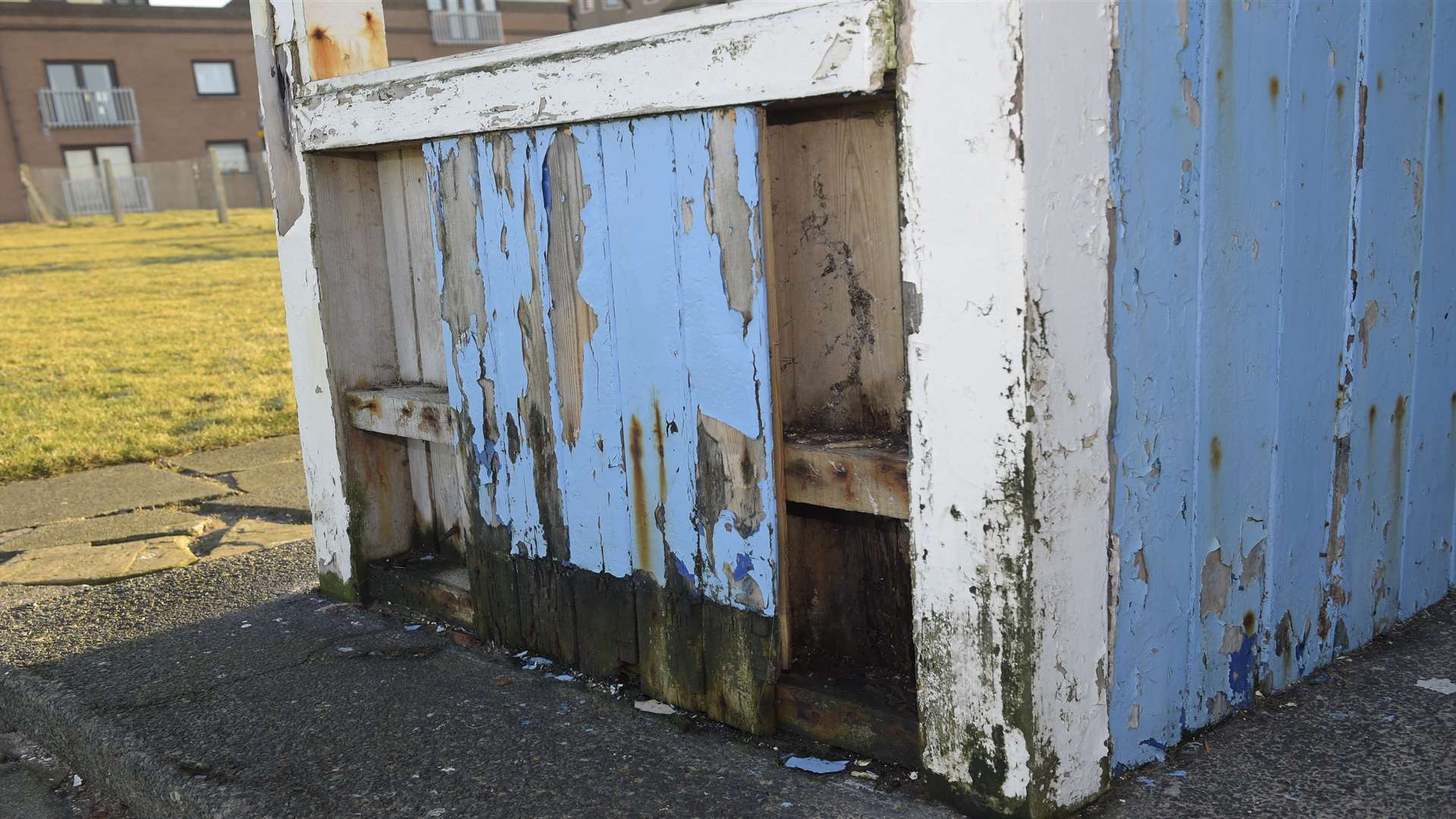 Another dilapidated shelter on The Parade