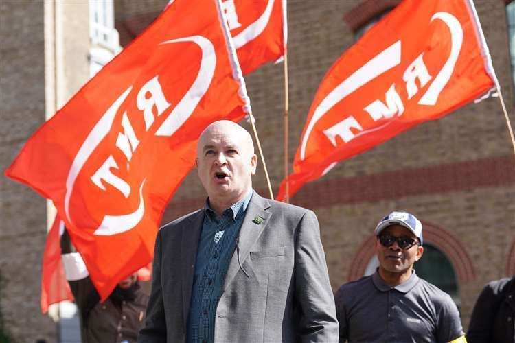 RMT general secretary Mick Lynch, who has also walked out with his members this summer. Picture: Stefan Rousseau/PA.