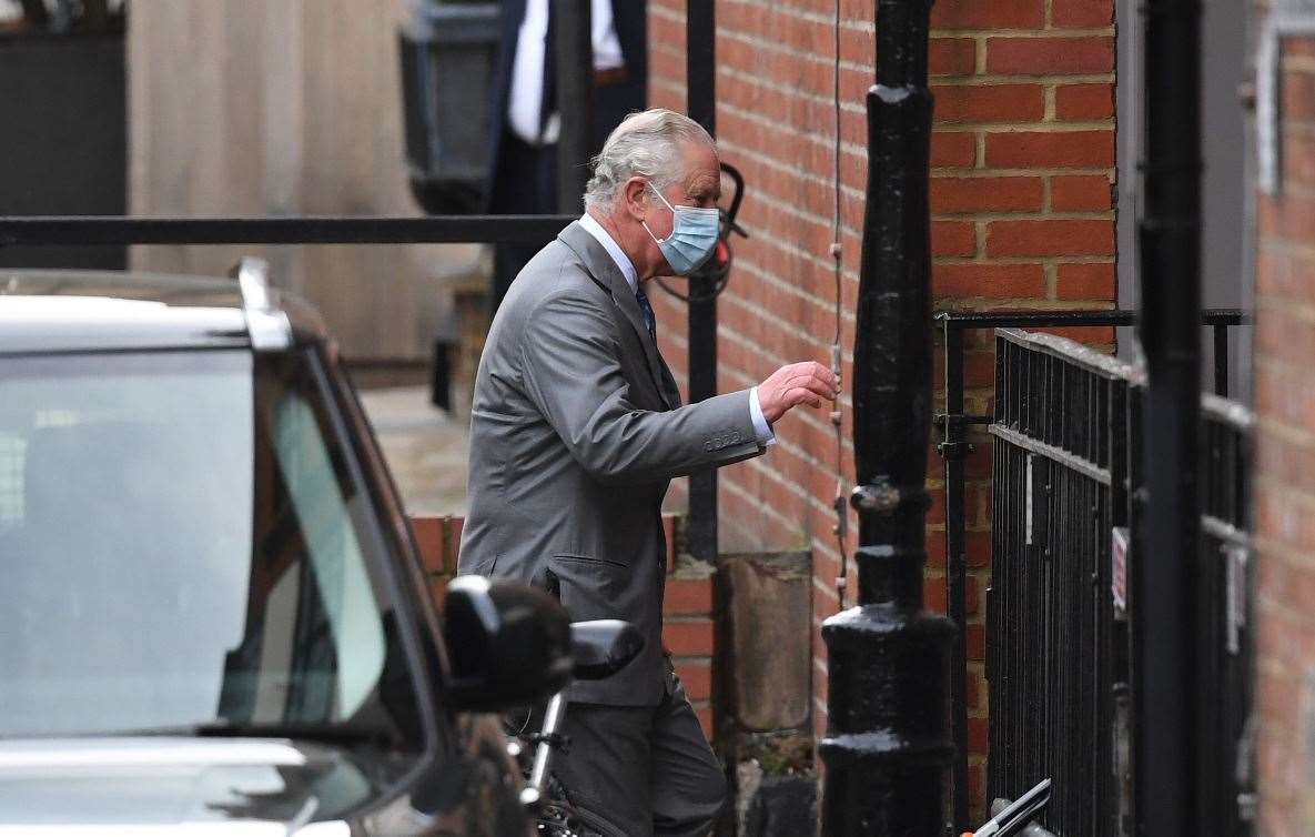 The Prince of Wales visited the Duke of Edinburgh in King Edward VII’s Hospital in London on Saturday afternoon (Dominic Lipinski/PA)