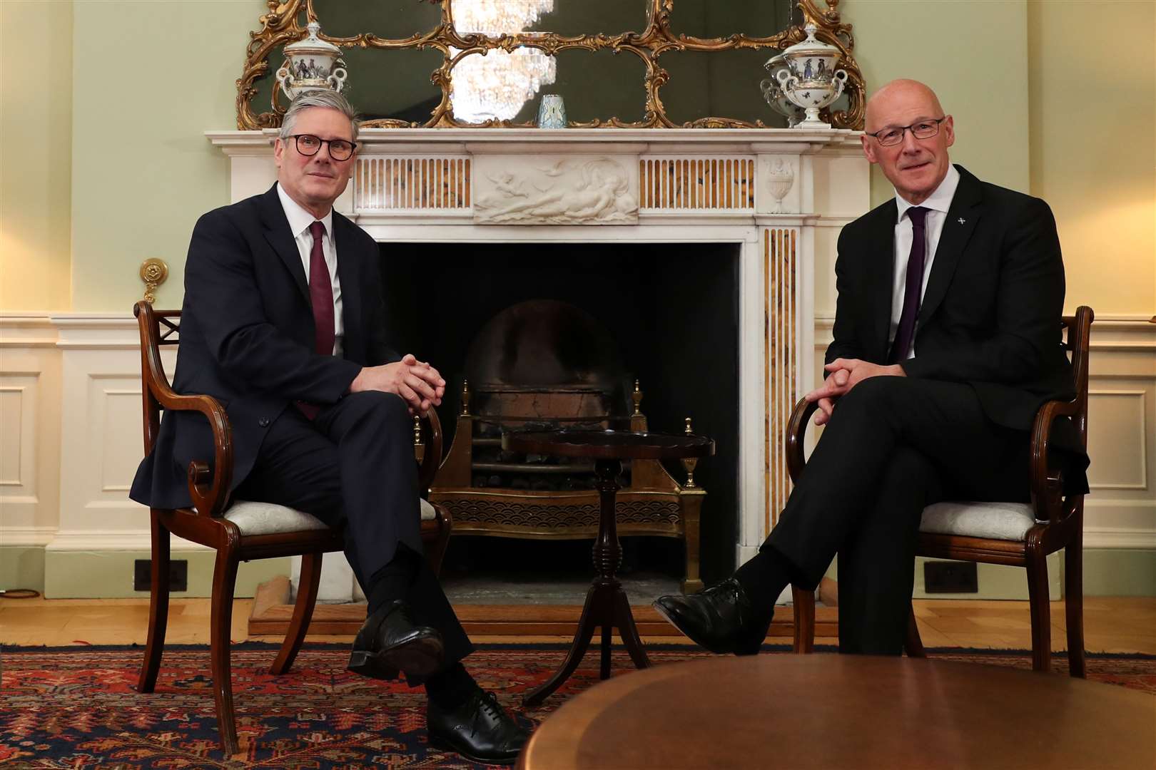 Sir Keir Starmer, left, and John Swinney discussed the future of the Grangemouth site when they met recently (Scott Heppell/PA)