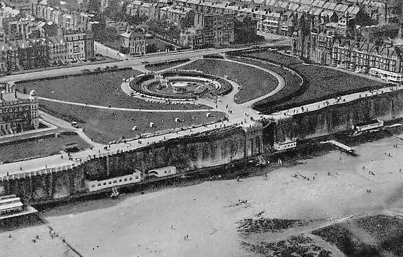 The Oval bandstand on the cliff tops at Cliftonville in the 1930s - it was at the centre of the then-upmarket Margate neighbour. Picture: Nick Evans