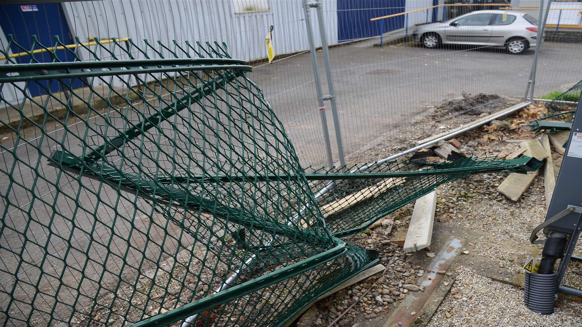 The lorry narrowly missed the substation equipment. Picture: Gary Browne