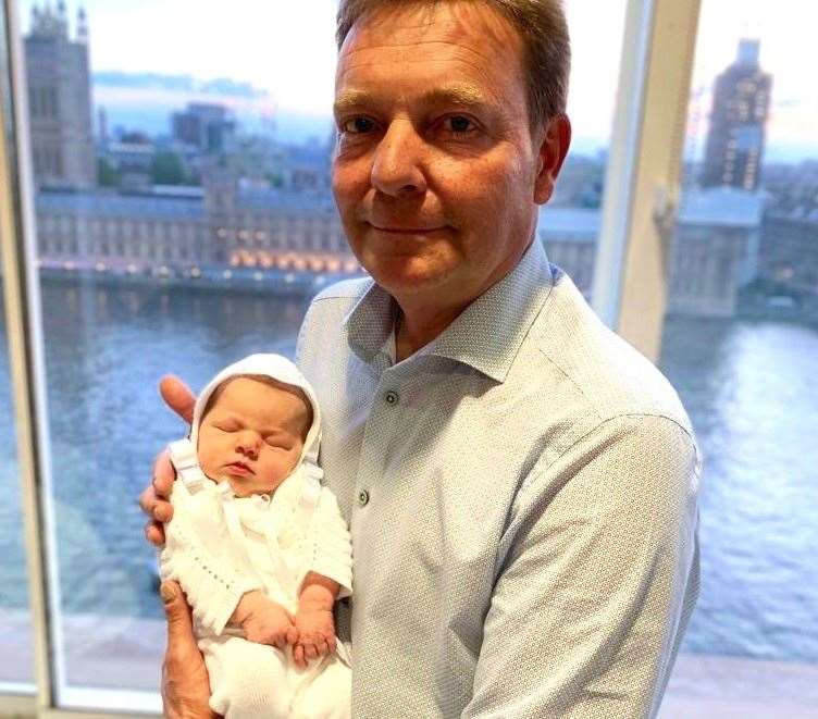 Craig Mackinlay shows off baby Olivia (11471354)