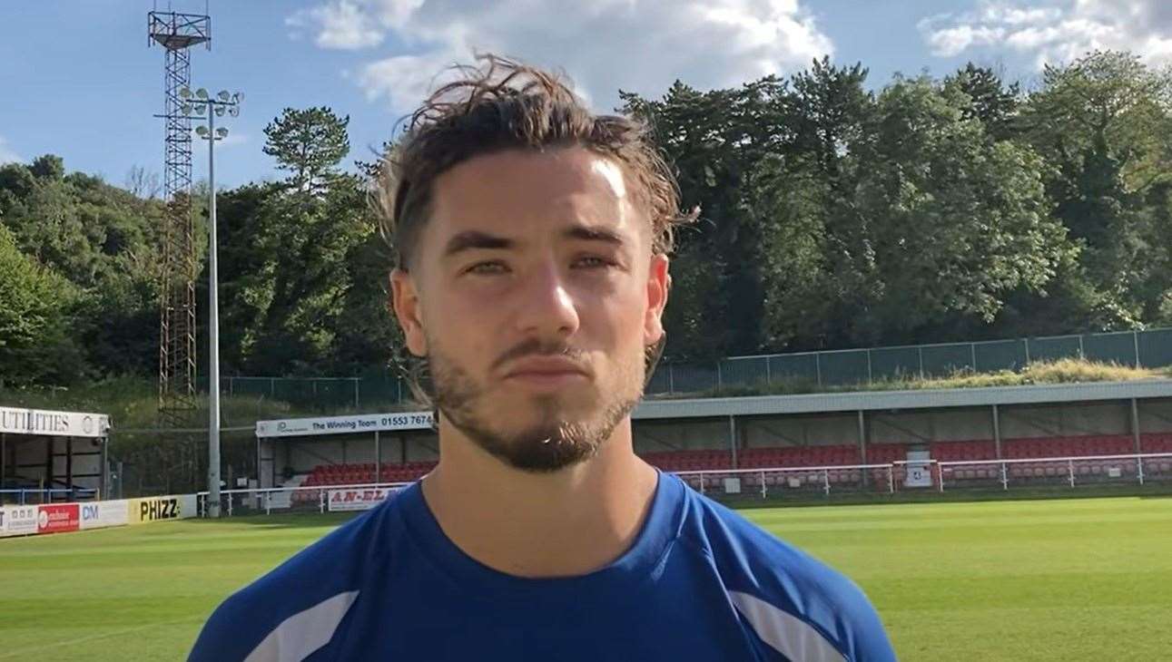 Tonbridge Angels defender Jamie Fielding Picture: ANGELStv YouTube