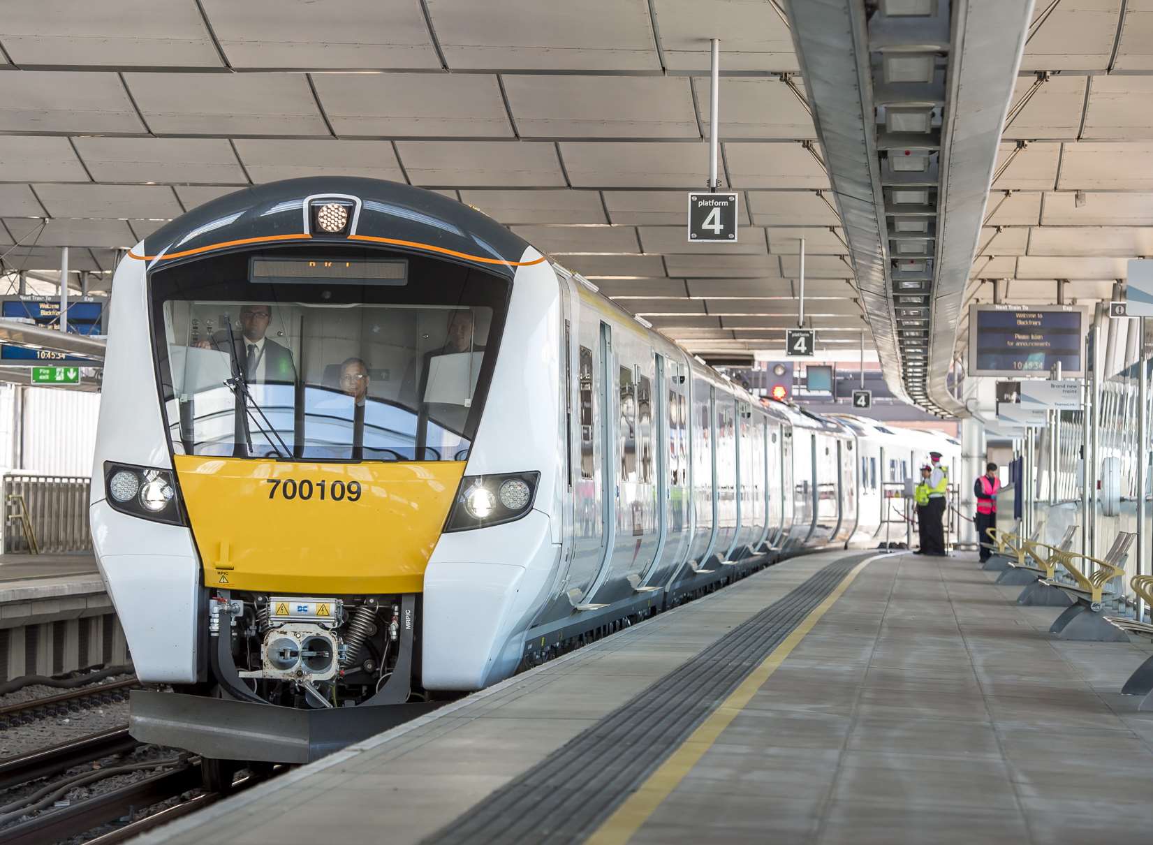 One of Southern's new Thameslink trains at Blackfriars