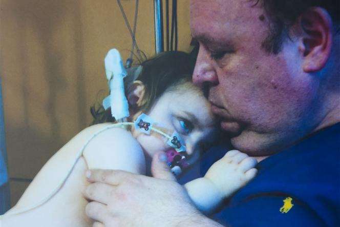 Millie De Vere with her granddad Paul. Picture: Chris Gray