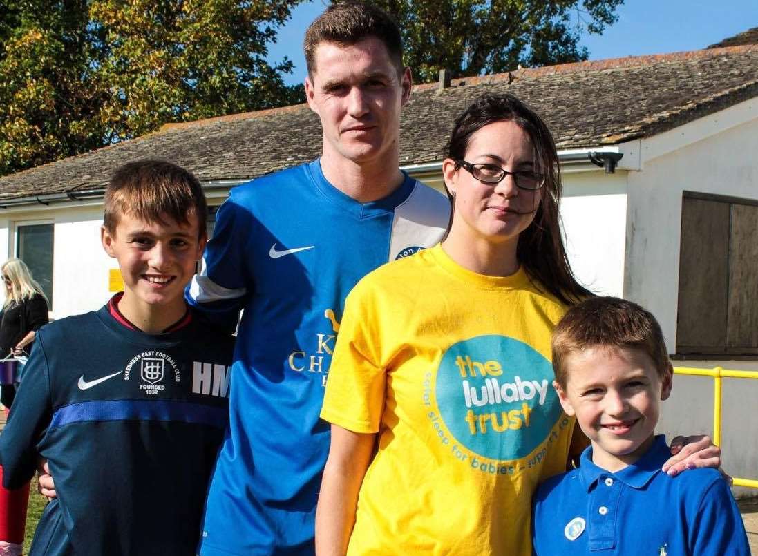 Harry Mulheron and Janine Harty with their sons Jack (left) and Archie (right)