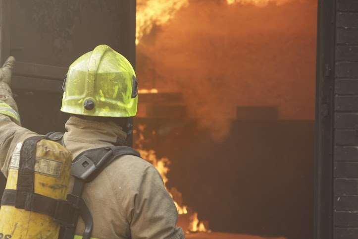 The blaze destroyed almost half the roof. Stock picture.