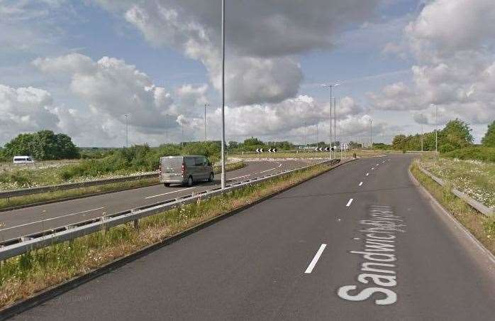 The Sandwich Bypass, facing south, near Discovery Park. Picture: Google