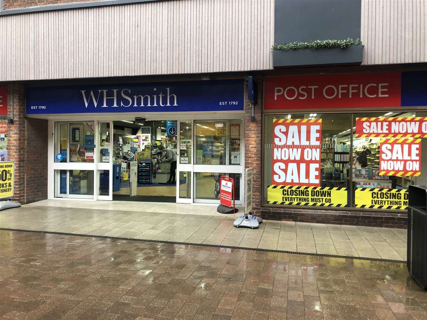 WHSmith is currently located in the town centre