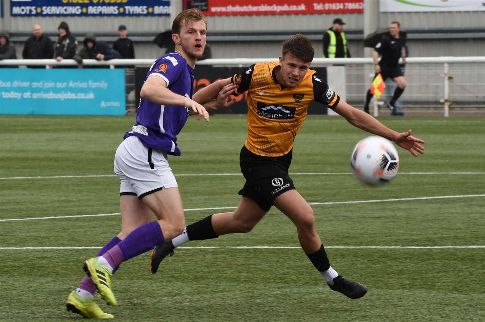 On-loan Charlton forward Ryan Viggars battles for possession against Barnet. Picture: Steve Terrell