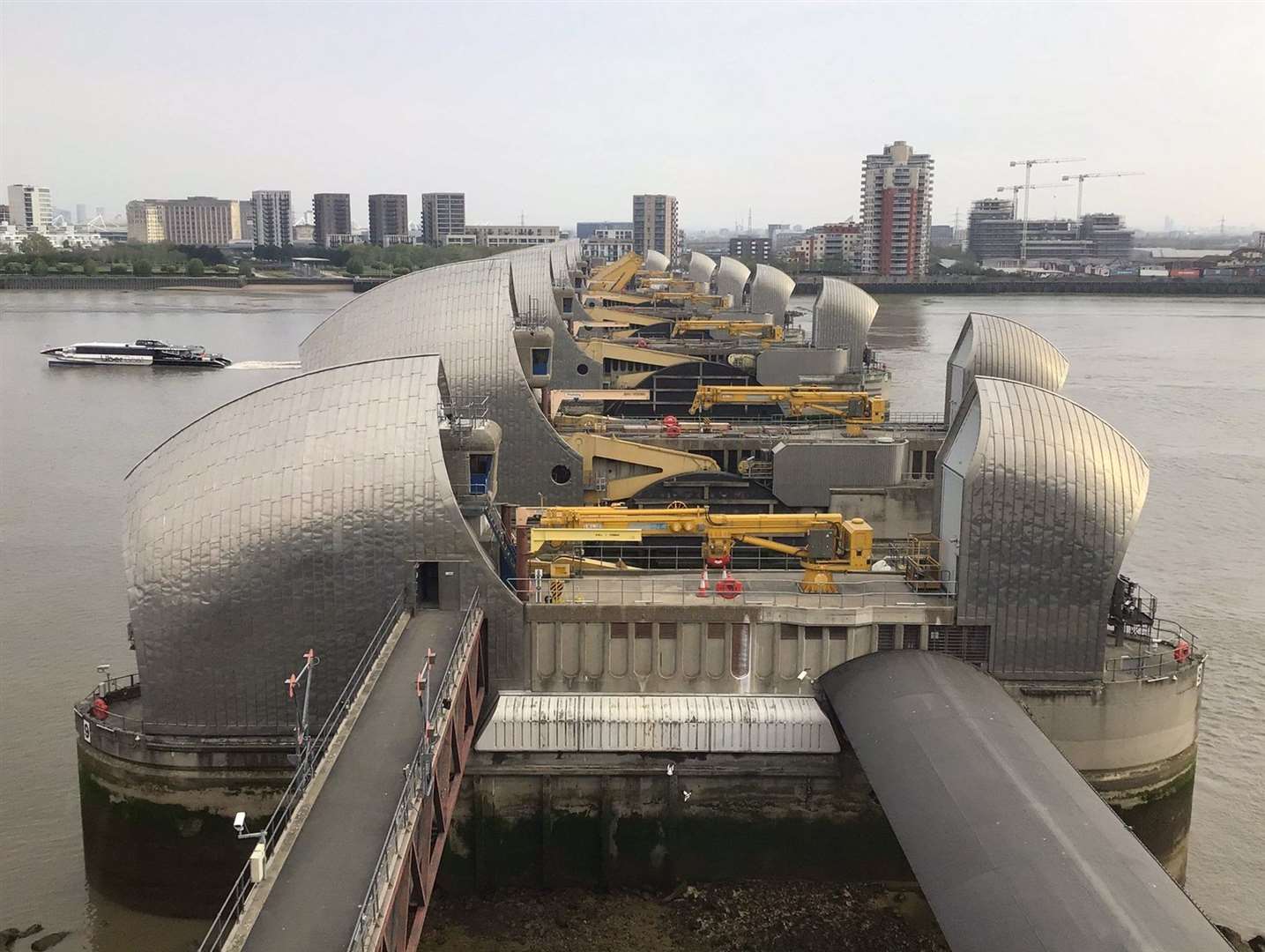 The Thames Barrier will close today due to high tides. Picture: Alan Atkin/Environment Agency