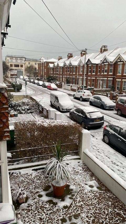 A snowy Cheriton today. Picture: Donna Lightfoot Shingleton