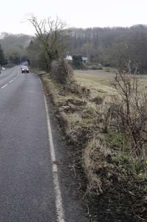 The crash site on Littlebourne Road