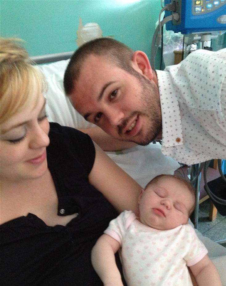 Sittingbourne couple's first baby born the same day as the future heir